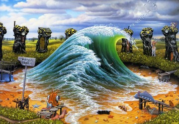  wave Oil Painting - waters private wave Fantasy